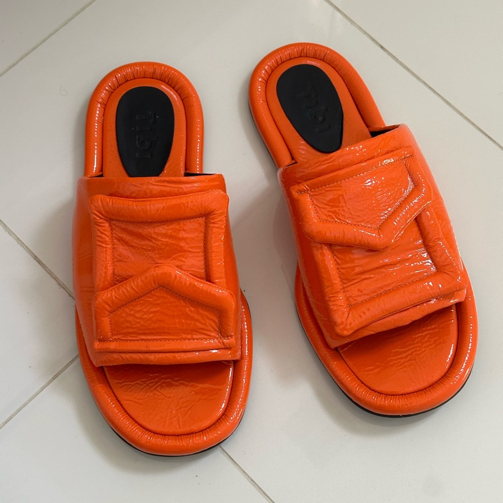 Tibi Beryen Orange Slides